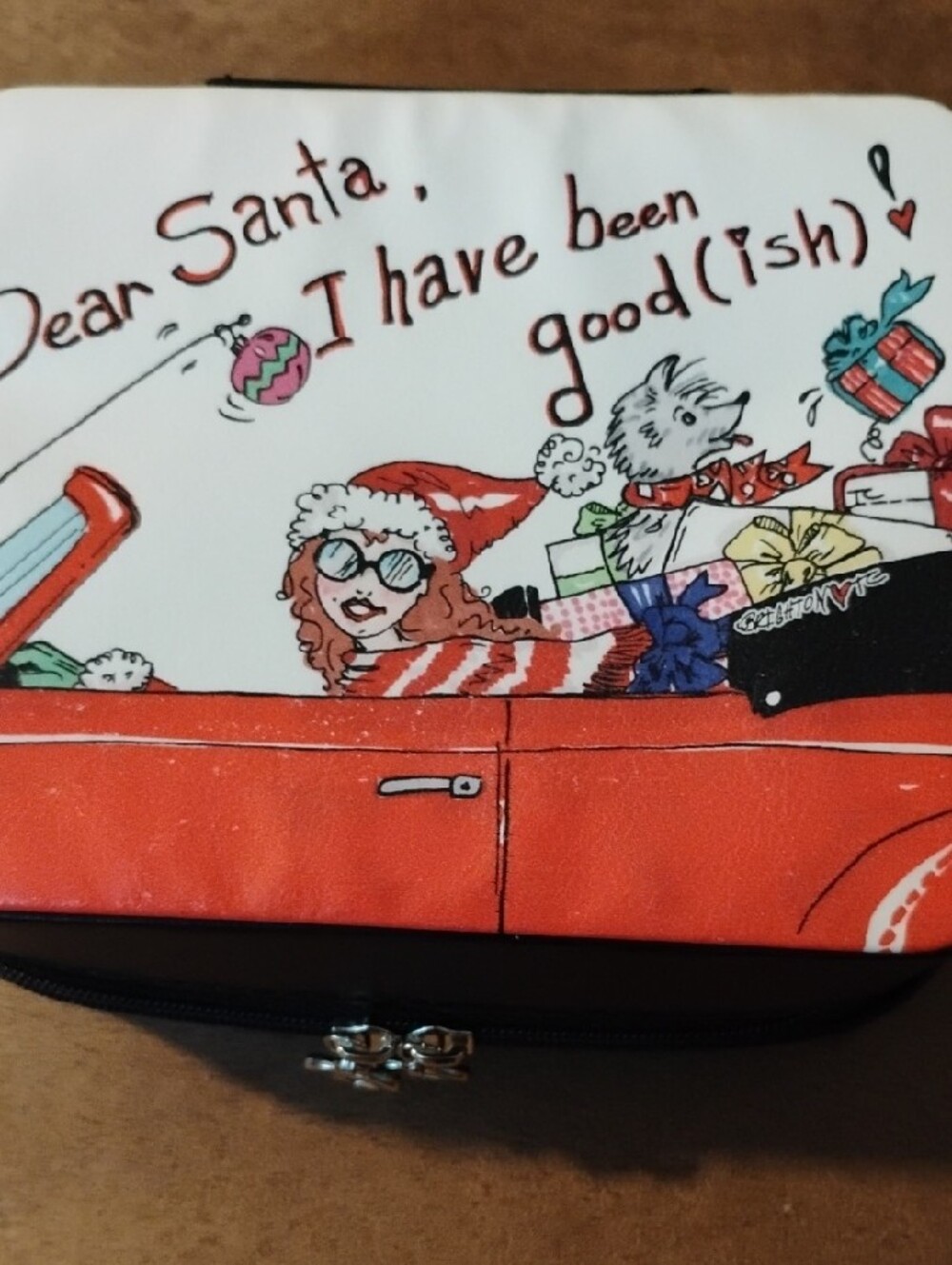 Brighton Holiday Jewelry Pouch - Red, White, Black - Picture 9 of 10